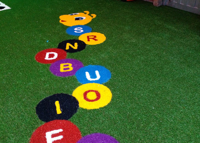Customized Images Pictured Artificial Grass Polyethylene Material 17mm UV Resistance For Any Occasions