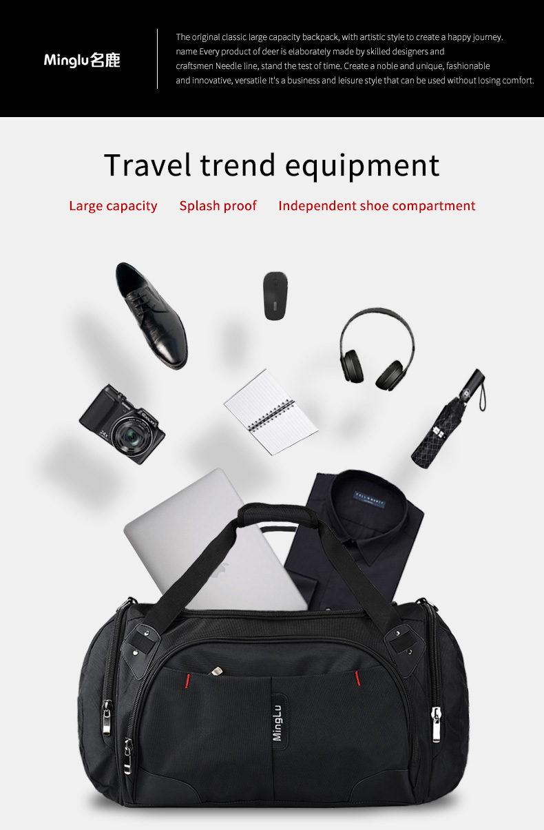 Water Resistant Male Sports Weekend Bag Carry On Duffle Bag OEM/ODM