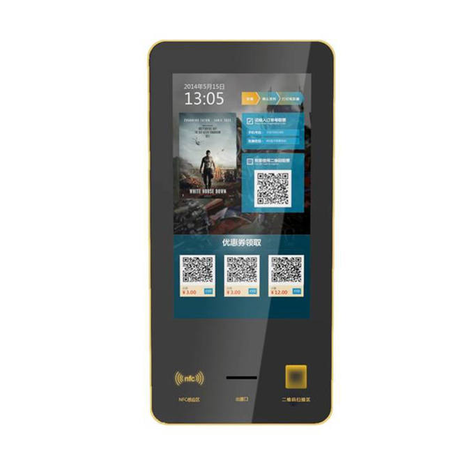 Ticket Kiosk For Cinema Transportation Hospitality Retail Event With QR Scanner NFC RFID Printer Ticket Vending Terminal