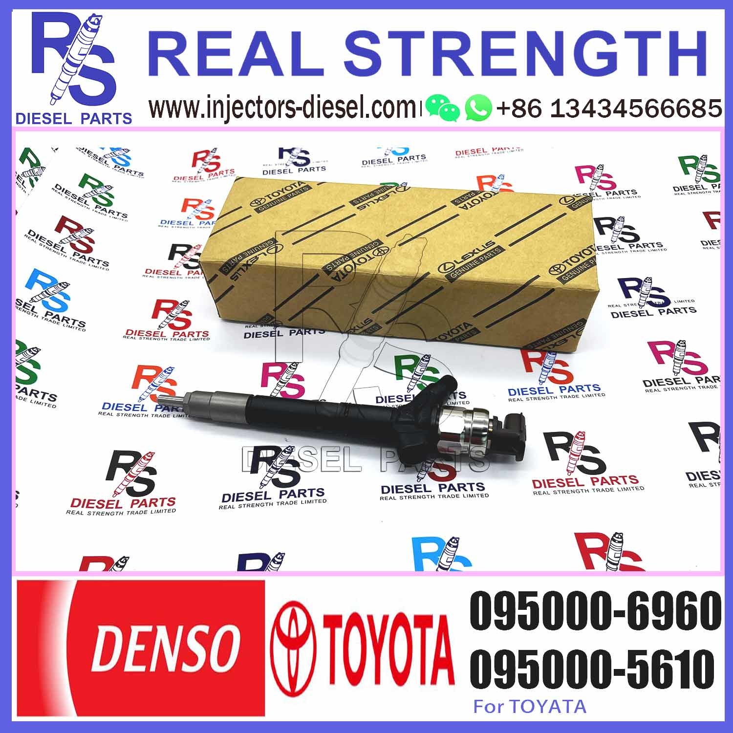 New Diesel Fuel Injector 095000-7660 095000-7670, 095000-6410, 095000-6960, 23670-0R190, 23670-0R140 23670-0R030