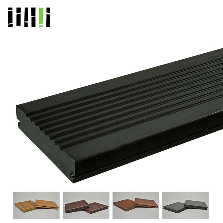 Stripe Strand Woven Outdoor Bamboo Panels , Bamboo Timber Sheets For Flooring