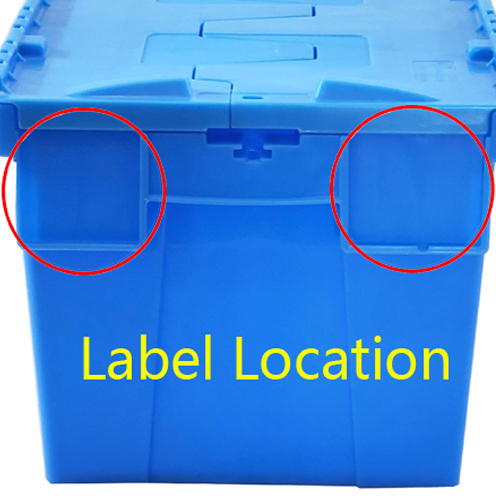 Heavy Duty Stackable Nesting HDPE Plastic Crates With Attached Lid Totes 67 ltr