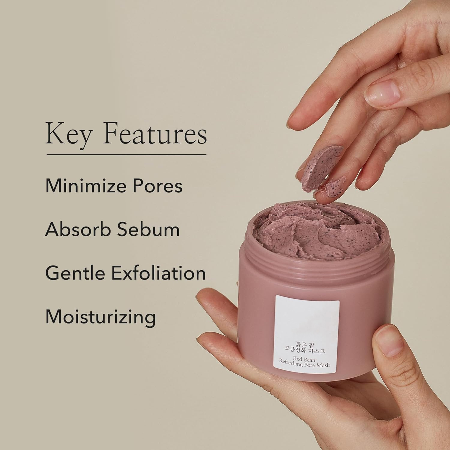 OEM ODM Private Label Korean Hot Selling Red Bean Refreshing Pore Mask Deeping Cleaning Delicate Skin Clay Mask