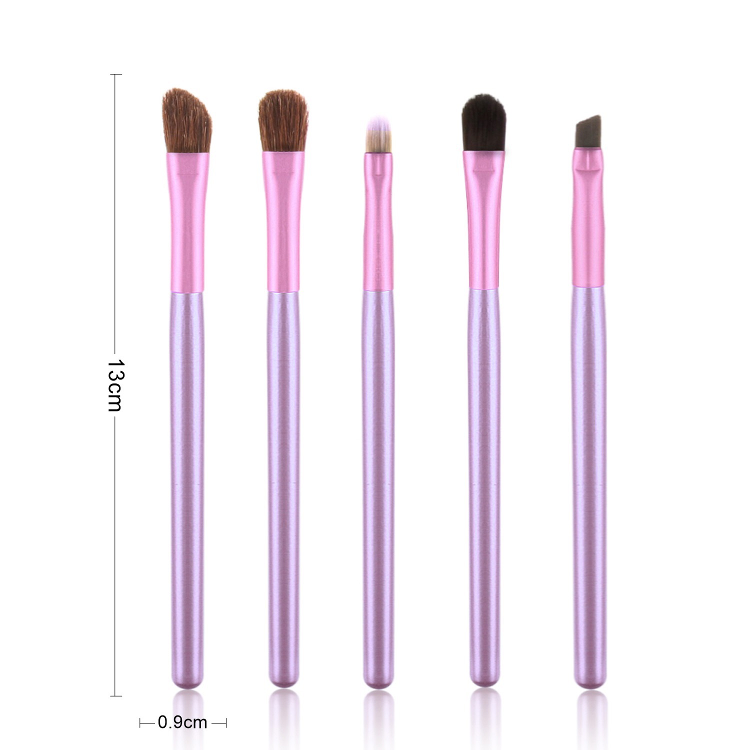 5pcs Travel Portable Eye Makeup Brushes Set Eyeshadow Eyeliner Eyebrow Brush