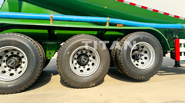 TITAN 3 Axle 45cbm Fly Ash Powder Dry Bulk Cement Tank Trailer Bulker Tanker for Sale