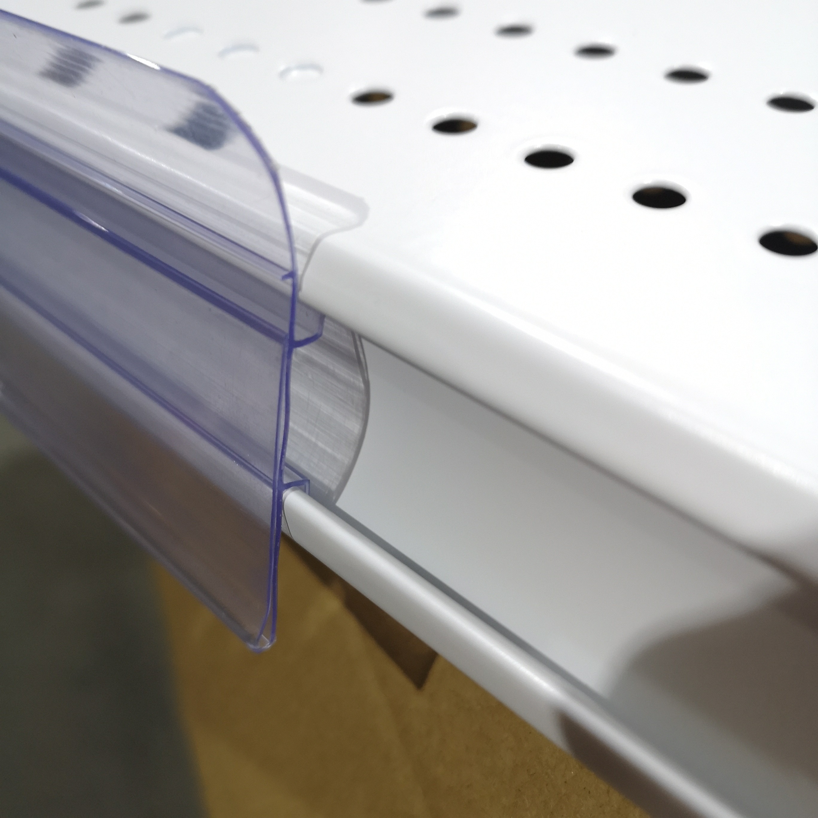 Plastic Price Label Holder For Supermarket Shelf Customized