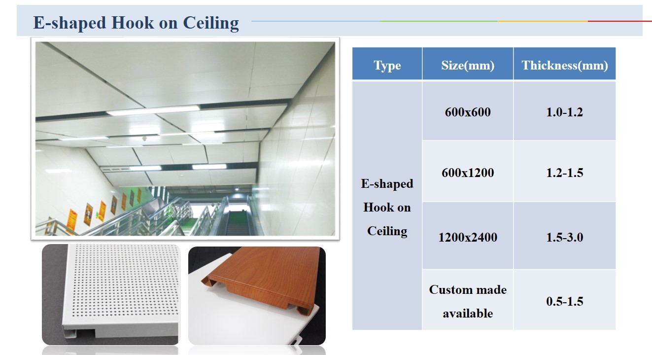 Aluminium Lay In Acoustic Ceiling Tiles Sheet Installed with T Grid Square 600 x 600