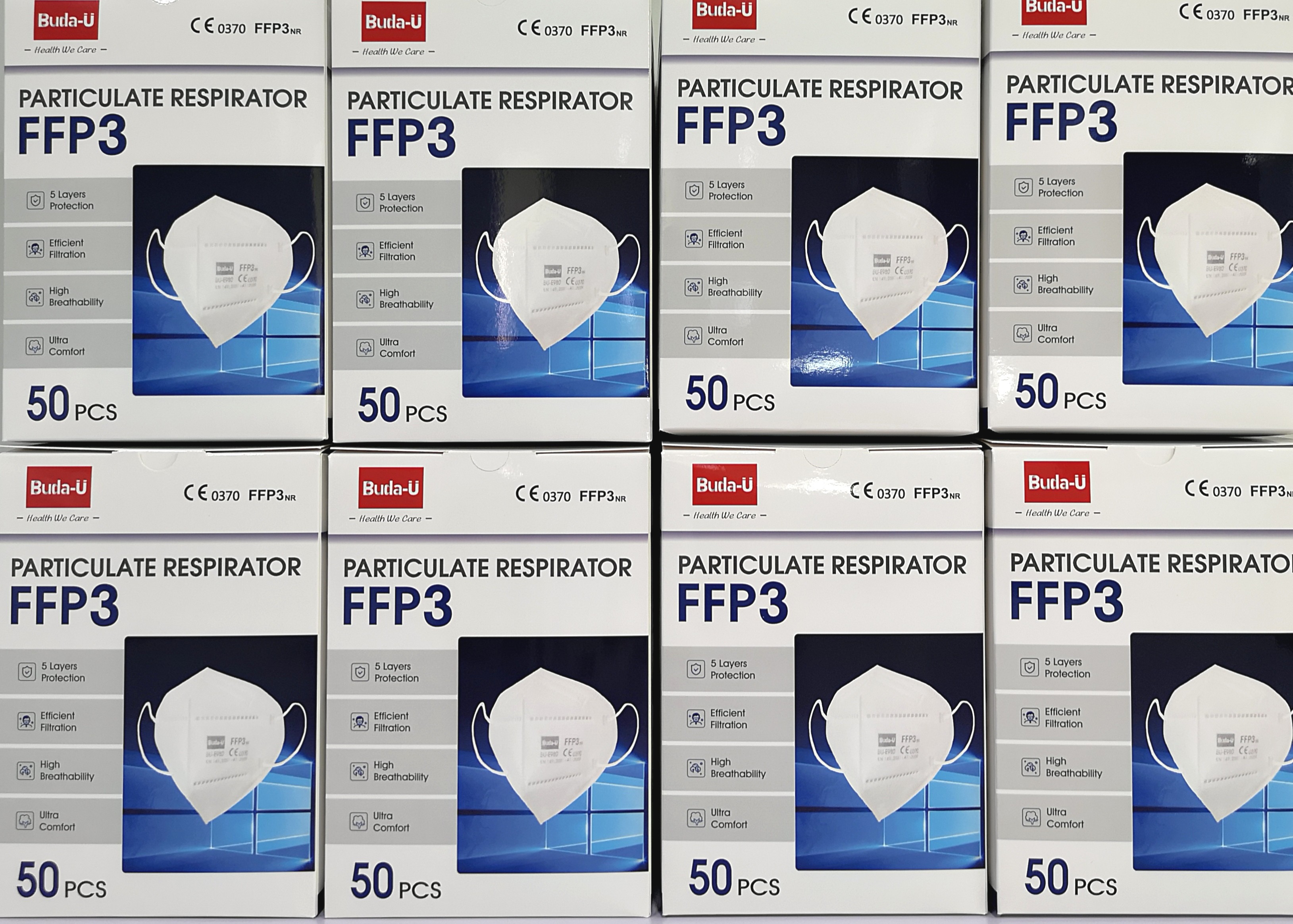 FFP3 Face Mask Without Valve , Good Breathability , FFP3 Filtering Half Mask , FFP3 Protective Mask CE 0370