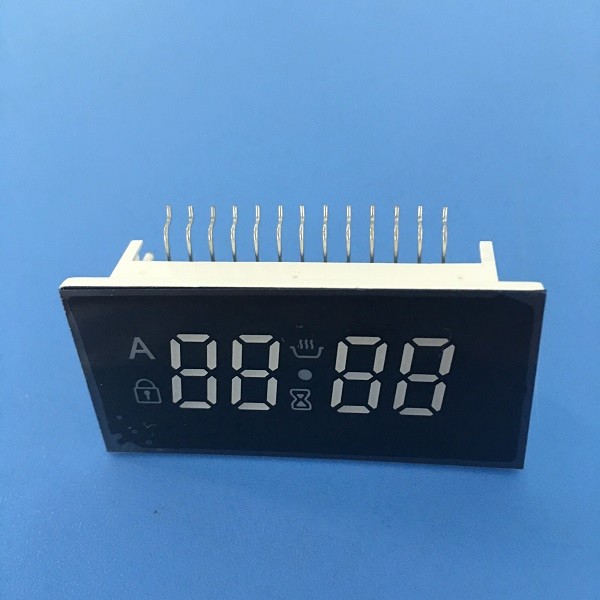 4 Digit 7 Segment Numeric Display Ultra Red 10.7mm Character Height For Gas Cookers
