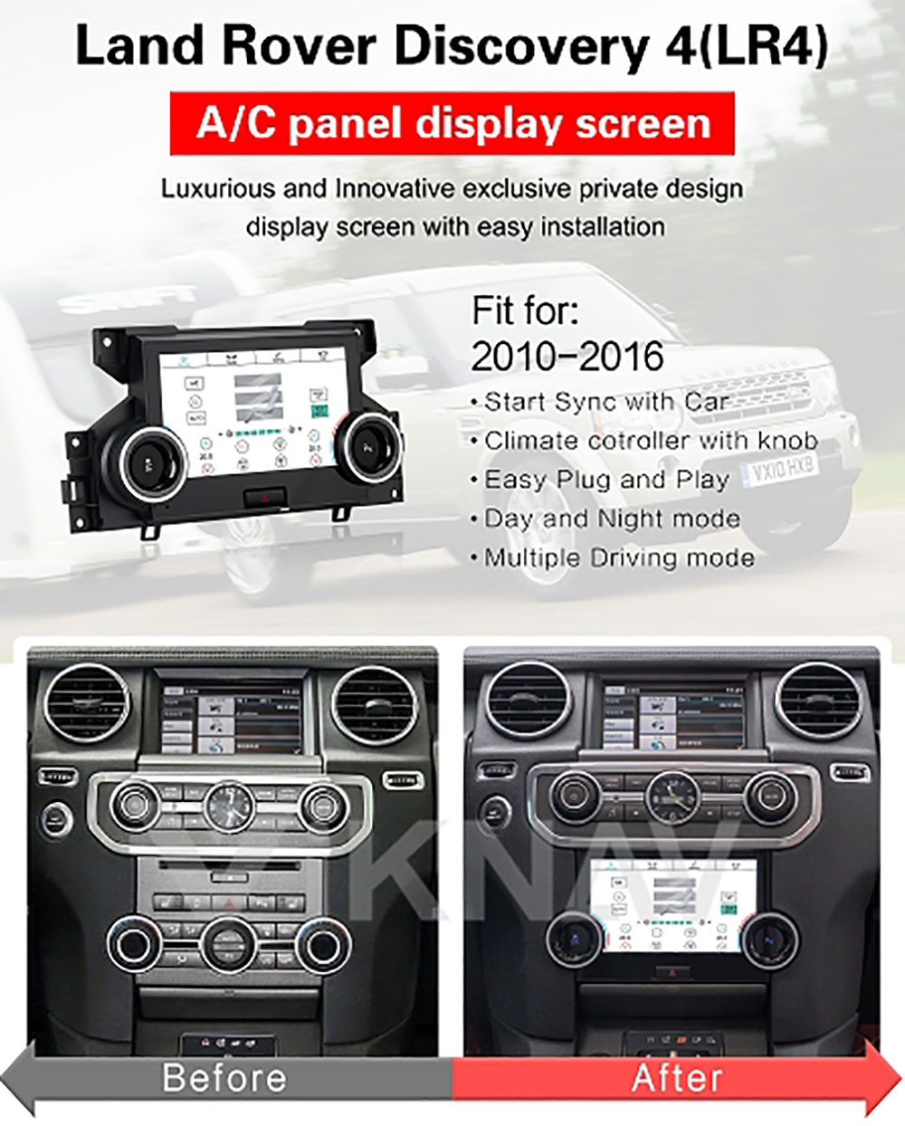 Gps Navigation Android 10 Car Audio For Land Rover Discovery 4 2009-2016