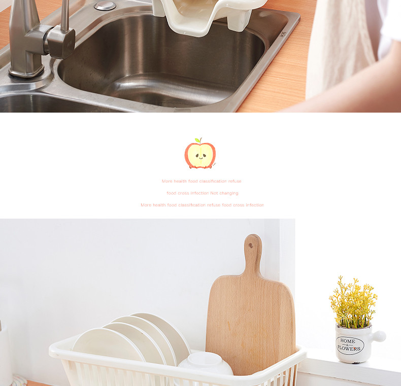 Cupboard Dish Kitchen Storage Racks Plastic Basket Organizer Holders
