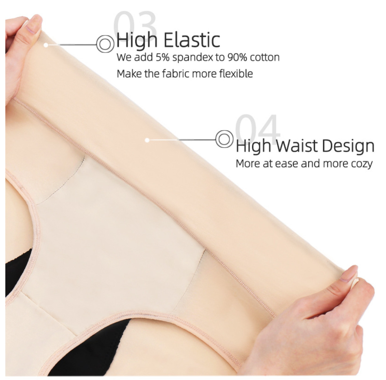Ladies Postpartum Heavy Period Panties Underwear 4 Layer Reusable Physiological Pants