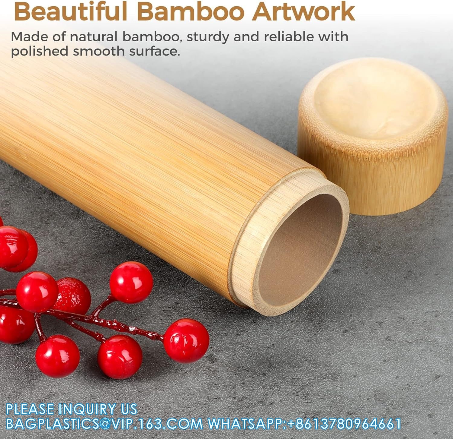 Bamboo Scattering Urn Set, 4PCS Small Bamboo Scattering Urns for Human Ashes, Cremation Ashes Tube Urns for Human