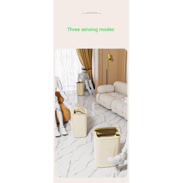 Three Induction Modes IPX5 Waterproof 20L Large Capacity Intelligent Electronic Motion Induction Garbage Can