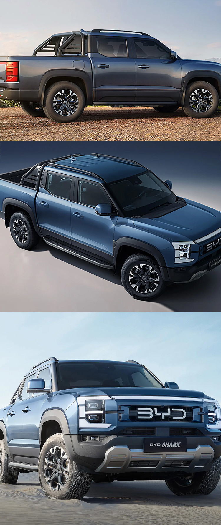 Gear Wheel Drivetrain BYD Shark Pickup Truck Electric EV Car 5-door 5-seat design