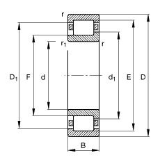 NJ313-E-XL-TVP2 FAG Cylindrical roller bearings