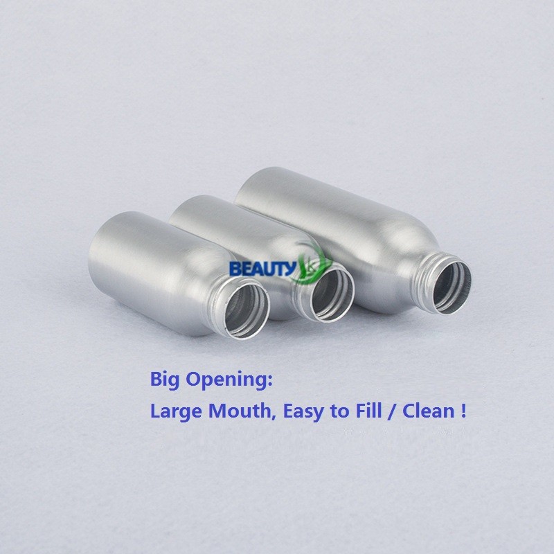 100ml empty metal cosmetic essential oils Perfume Gold Silver color Aluminum bottles with Screw pumps