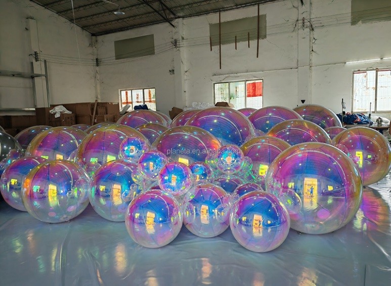 Giant Reusable Inflatable Mirror Effect Balloon Ball Inflatable Mirror Balls PVC Sphere For Event