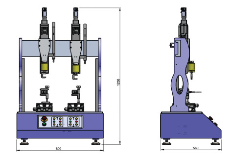 Force Accuracy ±0.3% Dual Station Swing Force Testing Machine For Power Adapters
