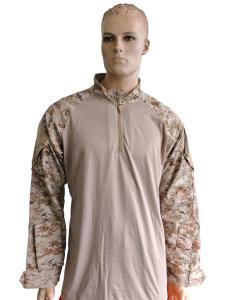 Buy cheap Tactical Camo Combat Shirt Half Zip Breathable Polyester Cotton product