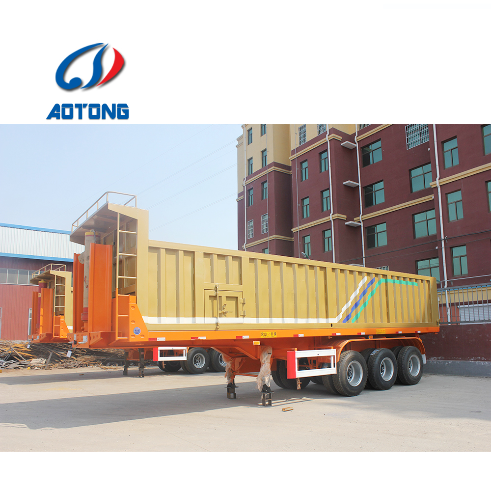 100 Tons Double Axles U Shaped End Rear Tipper Dumper Semi Truck Trailer for in Market