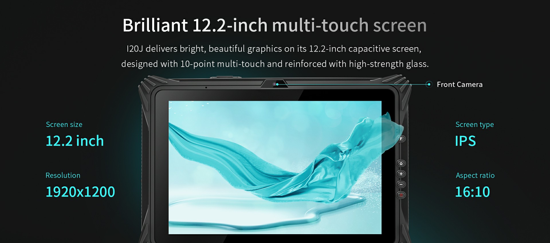 EM-I20J Industrial 12-Inch Tablet PC with Large Battery Win OS 8GB/16GB RAM Quad-Core Intel CPU