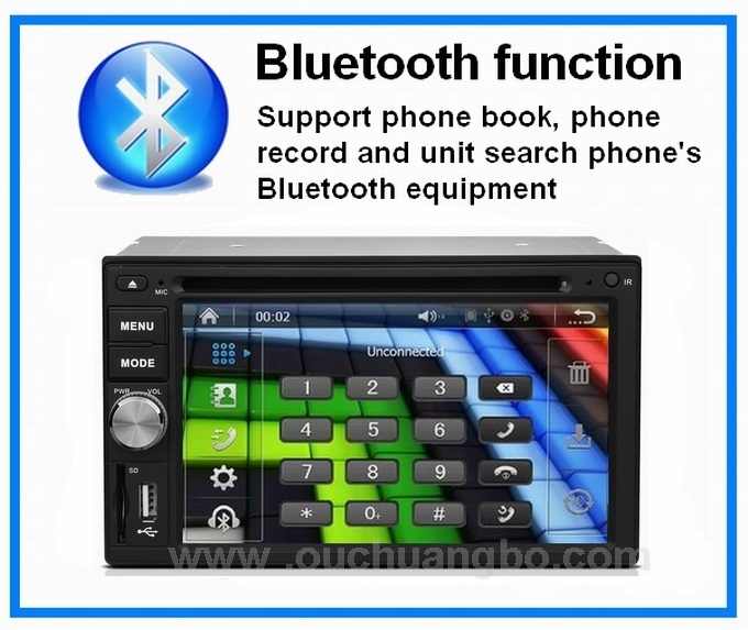 Ouchuangbo Universal car DVD radio with gps systems iPod mp3 player OCB-2616
