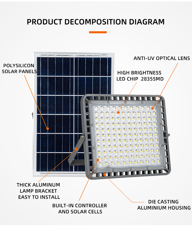 100w solar garden light
