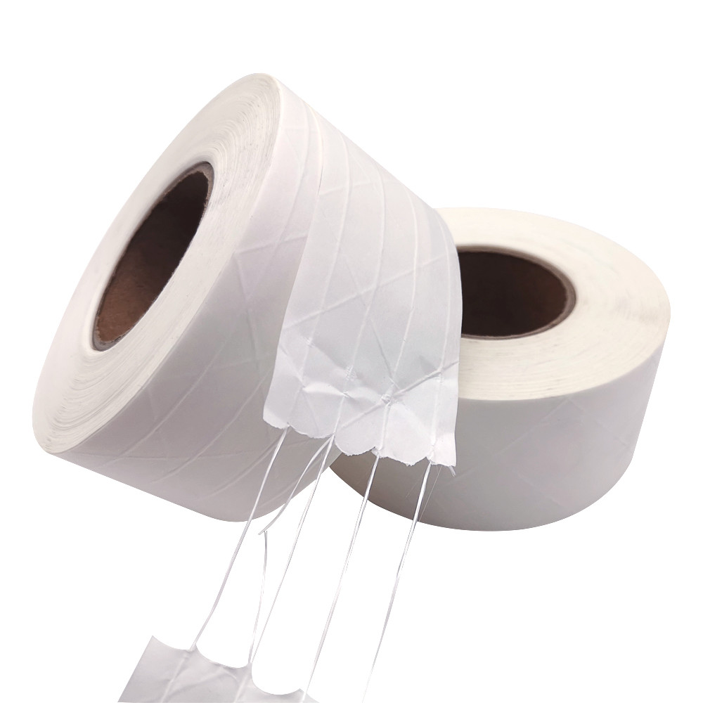 Hot Melt Gummed White Kraft Paper Tape For Sealing Box