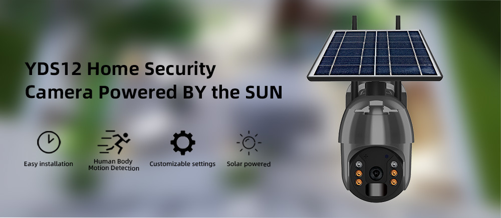 4MP WiFI Solar Security Camera IP65 Weatherproof Phone APP Control