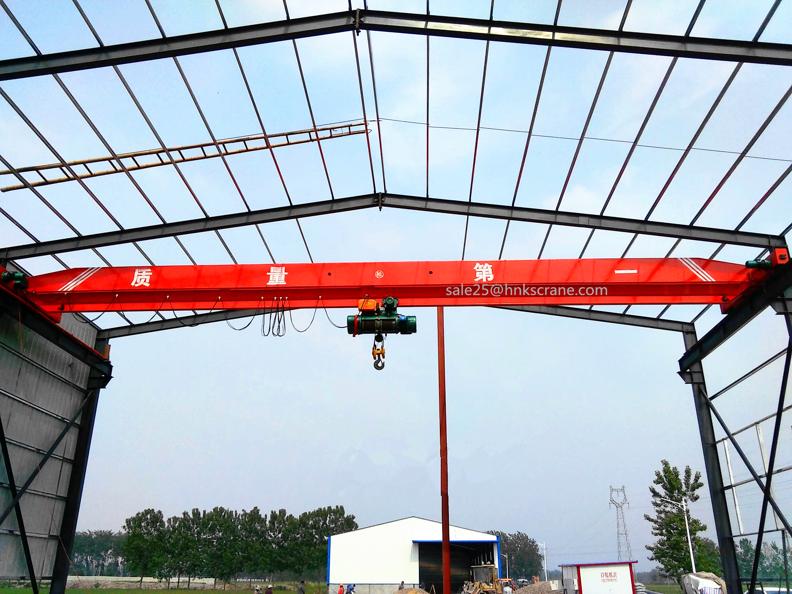 5 Ton Remote Control Electric Single Beam Overhead Traveling Crane
