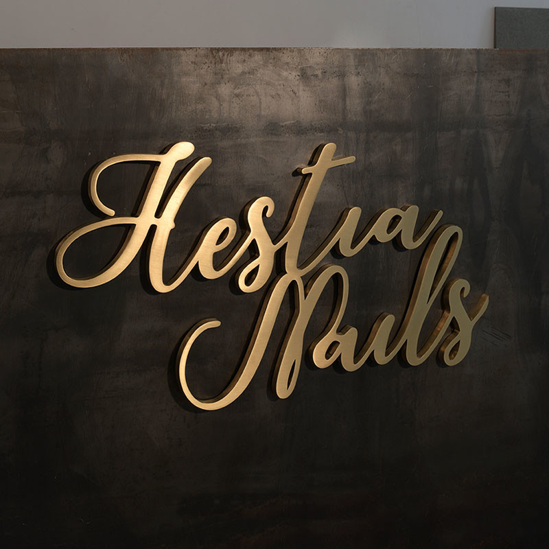 no rust Stainless Steel Backlit Signs Wall Mounted Lightweight three dimensional