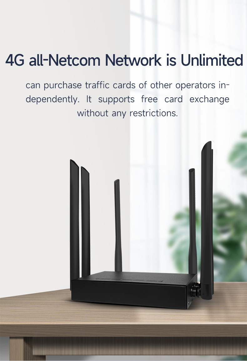 300Mbps 4G Wifi Router Chipset MTK7628 12V DC Power 1 SIM Card Support