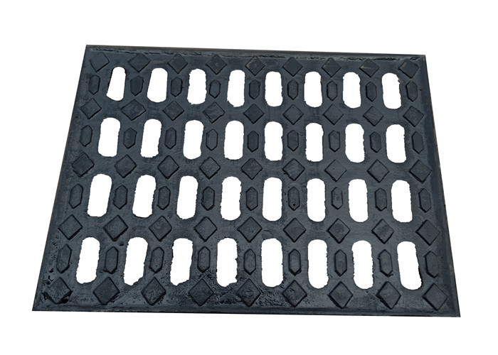 Durable Cast Iron Gully Grid Rectangle Black Grey Color 450mm X 750mm