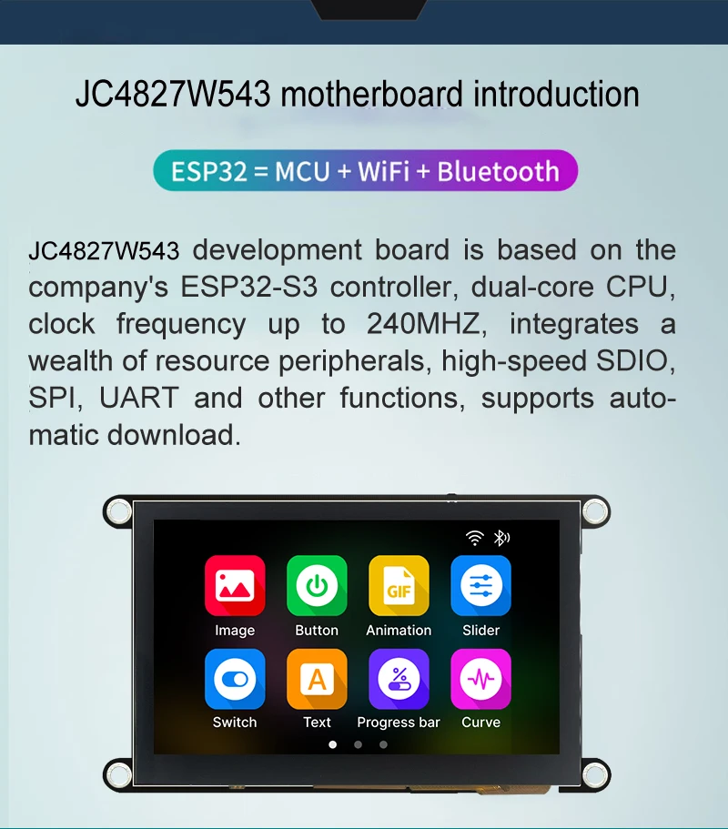 ST3401A Driver Chip Touchscreen Operating Display For Commercial JC4827W543R