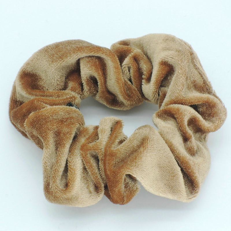 Solid Color Elastic Velvet Hair Tie , 6cm 0.03kg Medium Velvet Scrunchie