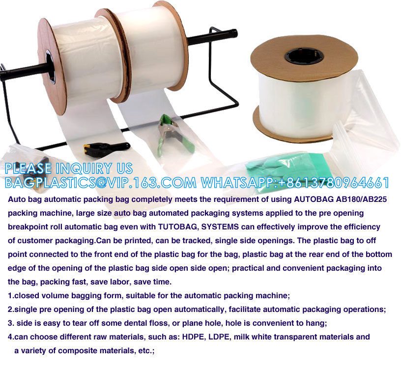 AUTO ROLL BAGS,AUTO FILL BAGS, PRE-OPENED BAGS, AUTOMATED BAGGING PACKAGING, BAGGERS,ACCESSORIES PAC