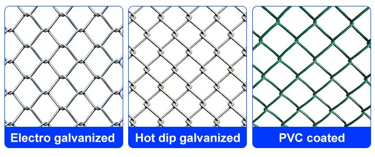 4MM PVC Coated Chain Link Fence Woven Diamond Chain Link Mesh Fence
