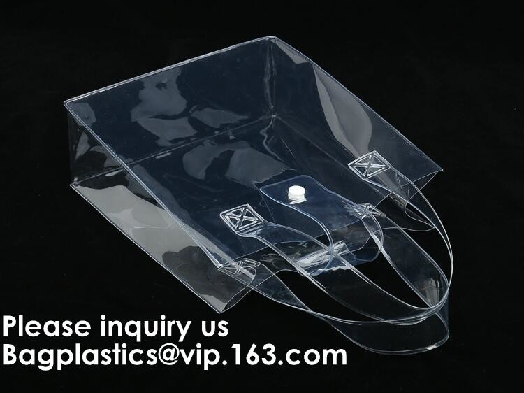 Clear Duffel Gym Bag Transparent PVC Carry Bag With Shoulder Strap,Cosmetic Carry Bag Magnet Pockets Detachable Shoulder