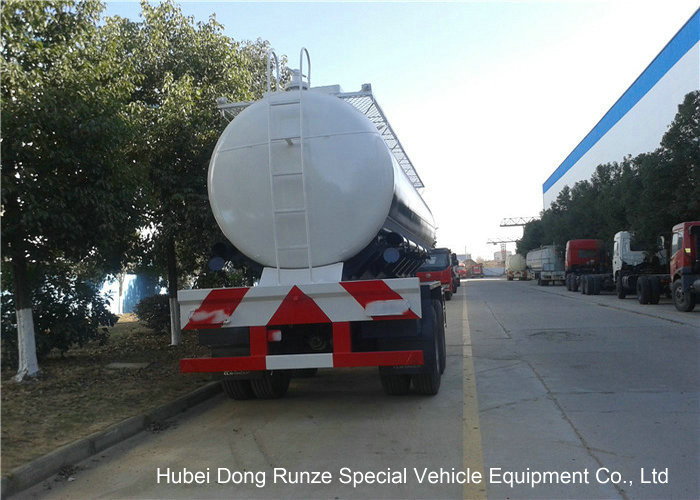 Dual Axle 32 Ton Tank Semi Trailer Single Point Suspension For Hydrofluoric Acid / HCL