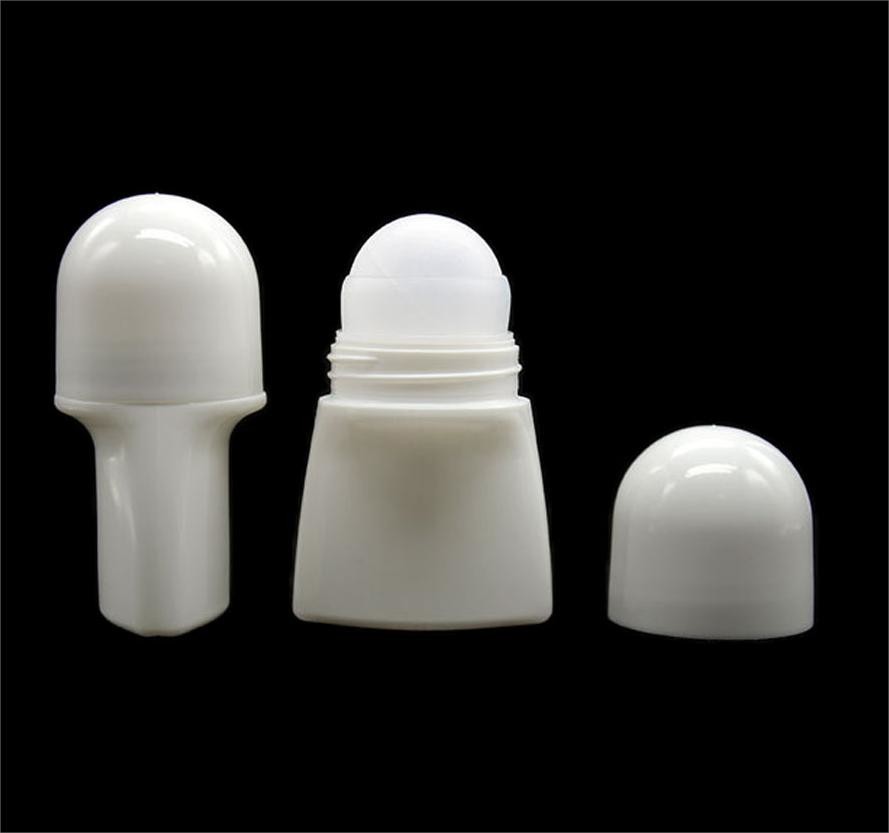 50g Flat Shape Roll On Deodorant Bottles Containers With PP Roller 60 X 48.5MM