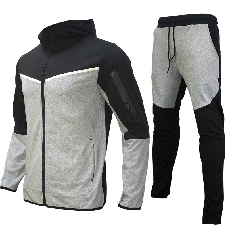 Fitted Printed Men Sportswear Set Gym Training Swimwear Two Pieces Tracksuit