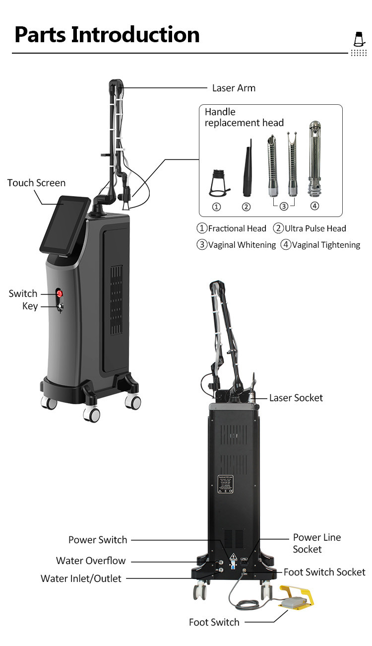Customizable 10600nm CO2 Fractional Laser Machine For Acne Scars