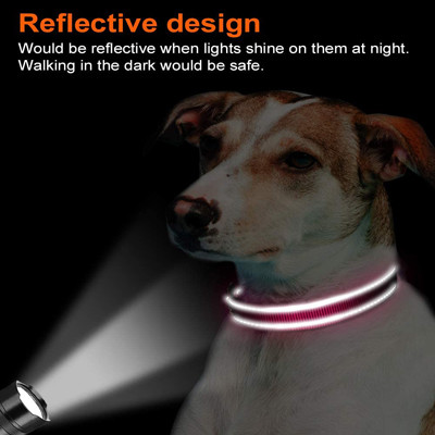 Breathable Nylon Reflective Dog Collar Multicolor Adjustable