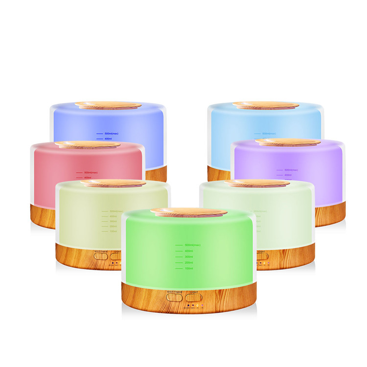 500ml Remote Control Aroma Essential Oil Diffuser Ultrasonic Air Humidifier with 4 Timer Settings
