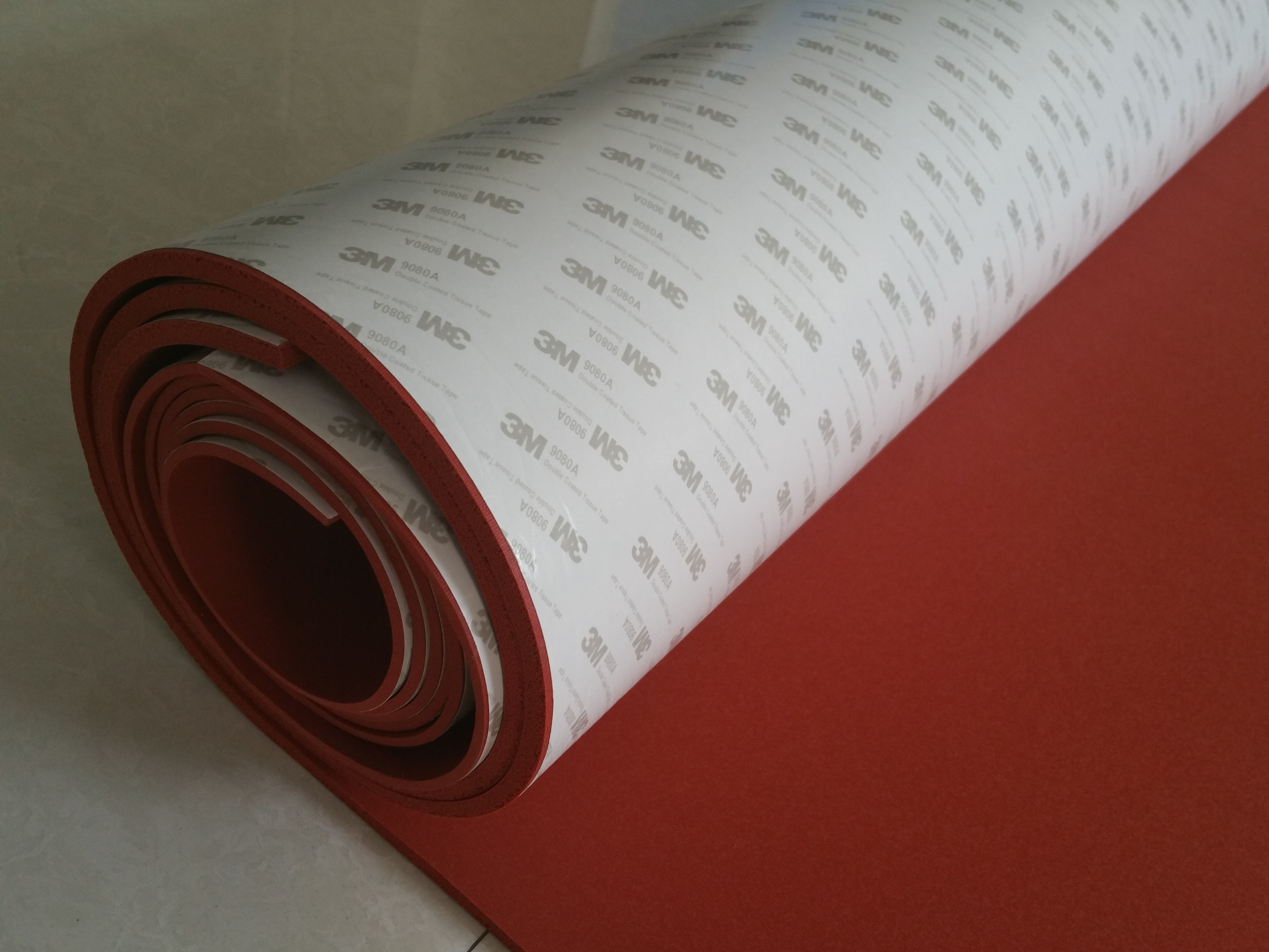 Dark Red Silicone Rubber Sheet Close Cell and High Temperature Resistant Silicone Sponge Sheet