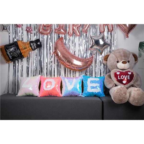 Latest Pillow Cushion Textile Fabric Pillow Cases Facebook Reversible Sequin Throw Pillows for Sublimation