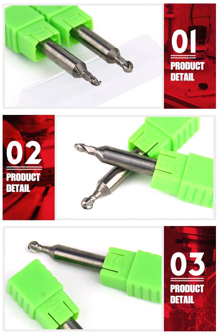 RLD Making Custom End Mill Bit Set Customized Lollipop End Mill Cutter 2 Flute