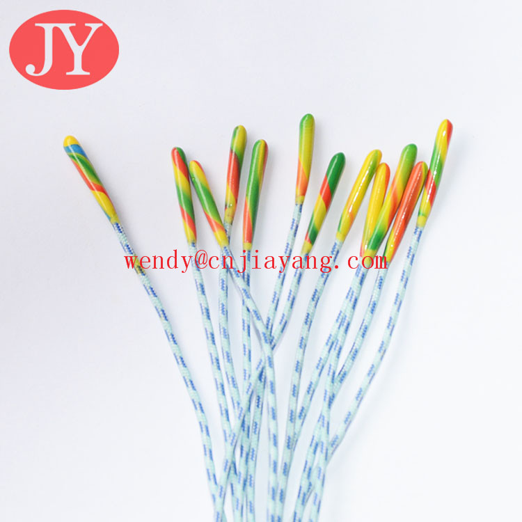 Jiayang aglet small rope dipped aglet injection pvc aglet TPU aglet string rope zipper puller BBP free zipper pull