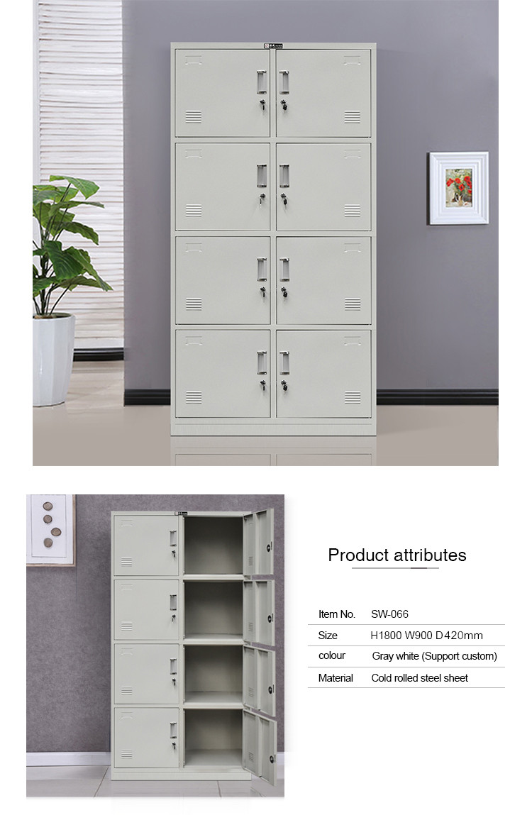 Vertical Waterproof Eight Doors Metal Storage Locker